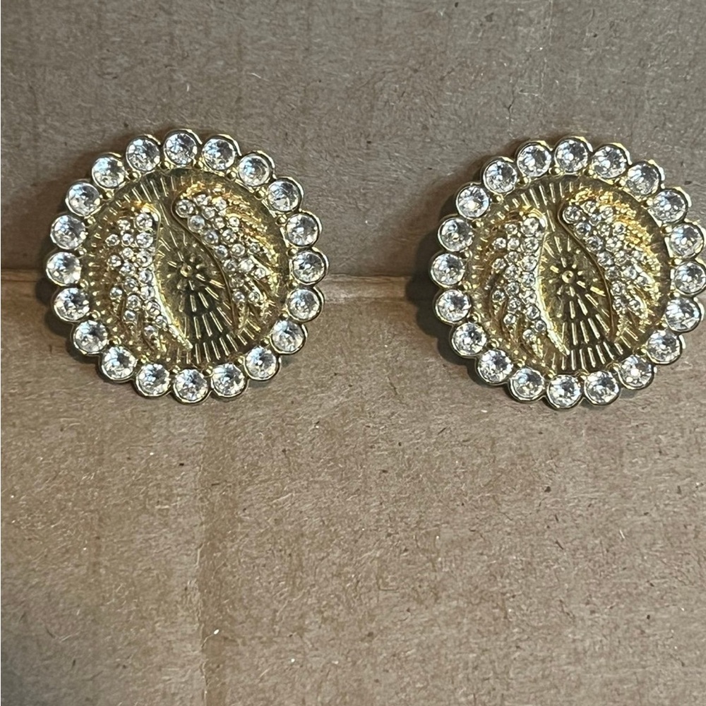 Lucky Goddess Swarovski Crystal Clip-On Earrings
